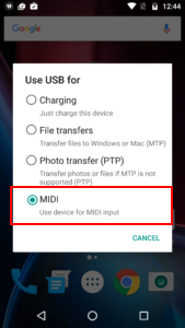 use usb as MIDI